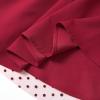 imageRolanko Girls Contrast Mesh Dress with Belt Puff Long Sleeve ALine Tulle Formal Party DressRed