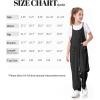 imageRolanko Girls Jumpsuit Ribbed Knit Loose Overalls Spaghetti Strap Long Pants Romper with Pockets 512 YBlack