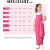 imageRolanko Girls Jumpsuit Ribbed Knit Loose Overalls Spaghetti Strap Long Pants Romper with Pockets 512 YRose