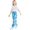 imageRolanko Girls Shiny Metallic Cargo Pants Sparkle Jogger Pants for Girls Hip Hop Dance Streetwear Cargo Trousers 615 YearsTeal