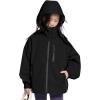 imageRolanko Girls Waterproof Hooded Jacket Lightweight Raincoats for Kids Boys Windbreaker Outdoor Rain JacketBlack