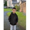imageRolanko Girls Waterproof Hooded Jacket Lightweight Raincoats for Kids Boys Windbreaker Outdoor Rain JacketBlack