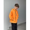imageRolanko Girls Waterproof Hooded Jacket Lightweight Raincoats for Kids Boys Windbreaker Outdoor Rain JacketOrange