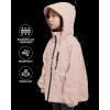 imageRolanko Girls Waterproof Hooded Jacket Lightweight Raincoats for Kids Boys Windbreaker Outdoor Rain JacketPink