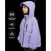 imageRolanko Girls Waterproof Hooded Jacket Lightweight Raincoats for Kids Boys Windbreaker Outdoor Rain JacketPurple