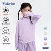 imageRolanko Kids Zip Up Sun Hoodie UPF50 with Thumbholes Lightweight UV Protection Jacket for Girls Athletic TopsPurple