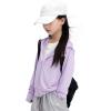 imageRolanko Kids Zip Up Sun Hoodie UPF50 with Thumbholes Lightweight UV Protection Jacket for Girls Athletic TopsPurple