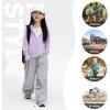 imageRolanko Kids Zip Up Sun Hoodie UPF50 with Thumbholes Lightweight UV Protection Jacket for Girls Athletic TopsPurple