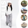 imageRolanko Kids Zip Up Sun Hoodie UPF50 with Thumbholes Lightweight UV Protection Jacket for Girls Athletic TopsWhite