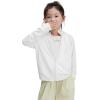 imageRolanko Kids Zip Up Sun Hoodie UPF50 with Thumbholes Lightweight UV Protection Jacket for Girls Athletic TopsWhite