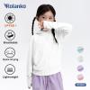 imageRolanko Kids Zip Up Sun Hoodie UPF50 with Thumbholes Lightweight UV Protection Jacket for Girls Athletic TopsWhite