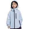 imageRolanko Girls Waterproof Hooded Jacket Lightweight Raincoats for Kids Boys Windbreaker Outdoor Rain JacketBlue