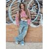 imageRolanko Girls Baggy Jeans Distressed Denim Pants Elastic Waist Wide Leg Jeans for Girls Kids Loose Fit 414 YearsEdgepressing