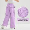 imageRolanko Parachute Pants for Girls Y2K Cargo Trousers with Pockets Harajuku Jogger Pants Kids 414 YearsPurplepink