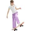 imageRolanko Parachute Pants for Girls Y2K Cargo Trousers with Pockets Harajuku Jogger Pants Kids 414 YearsPurplepink