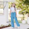 imageRolanko Parachute Pants for Girls Y2K Cargo Trousers with Pockets Harajuku Jogger Pants Kids 414 YearsTeal