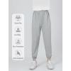 imageRolanko Girls Joggers with Pockets Quick Dry Silky Kids Sweatpants Lightweight Athletic Pants for Casual ActivewearGrey