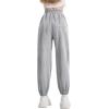 imageRolanko Girls Sweatpants Baggy Jogger Pants High Waist Kids Fleece Sweats Trousers with Pockets 515 YearsDarkgrey