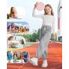 imageRolanko Girls Sweatpants Baggy Jogger Pants High Waist Kids Fleece Sweats Trousers with Pockets 515 YearsDarkgrey