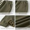 imageRolanko Girls Sweatpants Baggy Jogger Pants High Waist Kids Fleece Sweats Trousers with Pockets 515 YearsGreen