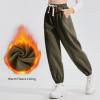 imageRolanko Girls Sweatpants Baggy Jogger Pants High Waist Kids Fleece Sweats Trousers with Pockets 515 YearsGreen