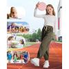 imageRolanko Girls Sweatpants Baggy Jogger Pants High Waist Kids Fleece Sweats Trousers with Pockets 515 YearsGreen