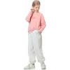 imageRolanko Girls Sweatpants Baggy Jogger Pants High Waist Kids Fleece Sweats Trousers with Pockets 515 YearsGrey
