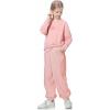 imageRolanko Girls Sweatpants Baggy Jogger Pants High Waist Kids Fleece Sweats Trousers with Pockets 515 YearsPink