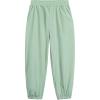 imageRolanko Girls Joggers with Pockets Quick Dry Silky Kids Sweatpants Lightweight Athletic Pants for Casual ActivewearGreen