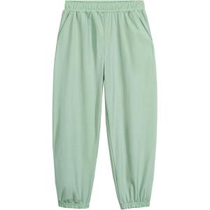 imageRolanko Girls Joggers with Pockets Quick Dry Silky Kids Sweatpants Lightweight Athletic Pants for Casual ActivewearGreen