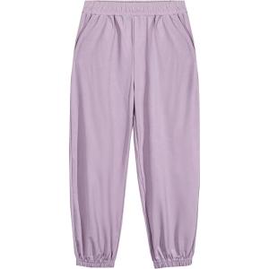 imageRolanko Girls Joggers with Pockets Quick Dry Silky Kids Sweatpants Lightweight Athletic Pants for Casual ActivewearPurple