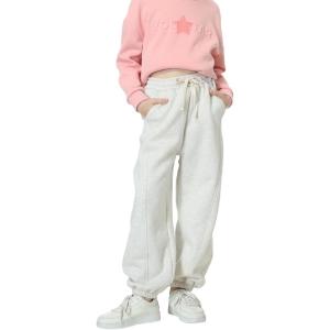 imageRolanko Girls Sweatpants Baggy Jogger Pants High Waist Kids Fleece Sweats Trousers with Pockets 515 YearsGrey