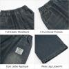 imageRolanko Boys Baggy Jeans Wide Leg Elastic Waist Denim Pants Loose Fit Trousers Vintage Y2K StreetwearBasic