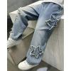 imageRolanko Boys Baggy Jeans Wide Leg Elastic Waist Denim Pants Loose Fit Trousers Vintage Y2K StreetwearSandedstar