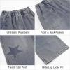 imageRolanko Boys Baggy Jeans Wide Leg Elastic Waist Denim Pants Loose Fit Trousers Vintage Y2K StreetwearStar