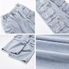 imageRolanko Girls Jeans Denim Elastic Wasit Wide Leg Baggy Pants Kids Clothes 414 YearsG2cargo