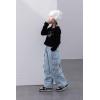 imageRolanko Girls Jeans Denim Elastic Wasit Wide Leg Baggy Pants Kids Clothes 414 YearsG2cargo