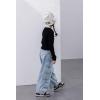 imageRolanko Girls Jeans Denim Elastic Wasit Wide Leg Baggy Pants Kids Clothes 414 YearsG2cargo