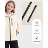 imageRolanko Girls Waterproof Hooded Jacket Lightweight Raincoats for Kids Boys Windbreaker Outdoor Rain JacketBeige