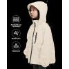 imageRolanko Girls Waterproof Hooded Jacket Lightweight Raincoats for Kids Boys Windbreaker Outdoor Rain JacketBeige