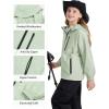 imageRolanko Girls Waterproof Hooded Jacket Lightweight Raincoats for Kids Boys Windbreaker Outdoor Rain JacketGreen