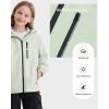 imageRolanko Girls Waterproof Hooded Jacket Lightweight Raincoats for Kids Boys Windbreaker Outdoor Rain JacketGreen