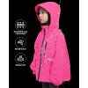 imageRolanko Girls Waterproof Hooded Jacket Lightweight Raincoats for Kids Boys Windbreaker Outdoor Rain JacketRose