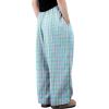 imageRolanko Girls Wide Leg Pants Flowy Loose Fit Palazzo Pants for Girls Kids Linen Trousers Casual Beach 614YBlueplaid