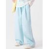 imageRolanko Girls Wide Leg Pants Flowy Loose Fit Palazzo Pants for Girls Kids Linen Trousers Casual Beach 614YGreenplaid