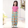 imageRolanko Girls Wide Leg Pants Flowy Loose Fit Palazzo Pants for Girls Kids Linen Trousers Casual Beach 614YSun