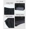 imageRolanko Girls 2 in 1 Athletic Shorts Quick Dry Running Cheer Track Sports Summer Shorts with PocketsBlack