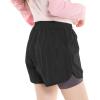 imageRolanko Girls 2 in 1 Athletic Shorts Quick Dry Running Cheer Track Sports Summer Shorts with PocketsBlack