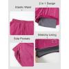 imageRolanko Girls 2 in 1 Athletic Shorts Quick Dry Running Cheer Track Sports Summer Shorts with PocketsRose