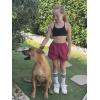 imageRolanko Girls 2 in 1 Athletic Shorts Quick Dry Running Cheer Track Sports Summer Shorts with PocketsRose